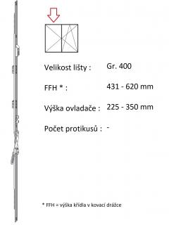 ROTO NX - Štulpový převod variabilní Velikost: Gr. 400, FFH 431-620