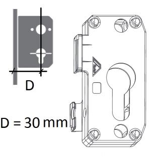 Skříň zámku ROTO NX Dorn (v mm): 30