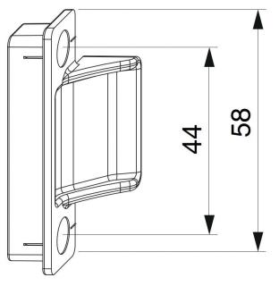Střední přítlačný pant křídlový pro  PVC s osou 13 mm