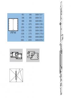 Štulpová převodová lišta GASK Označení kování: GASK.710, FFH 550-710