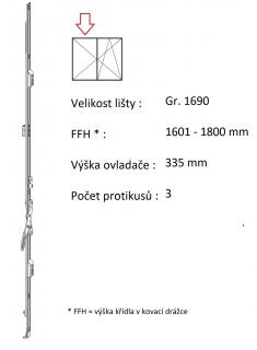 Štulpový převod konstantní Velikost: Gr. 1690, FFH 1601-1800