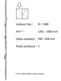 Štulpový převod variabilní Velikost: Gr. 1380, FFH 1201-1600