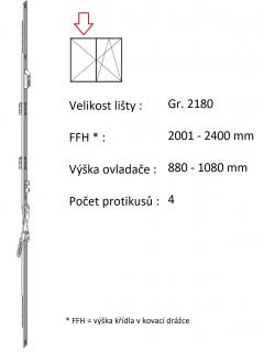 Štulpový převod variabilní Velikost: Gr. 2180, FFH 2001-2400