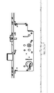 Z-TS zámek E92 PZ 4i.S. DM45 VK8 F-2.400x16, prodlužitelný PT