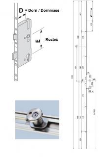 Zámek ROTO závěrové body V, dorn 65 mm