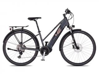 4EVER HARMONY SPORT TREK (šedá / růžová) 2024 Velikost rámu: M, Průměr kol: 28" (700C), Výška rámu: (18" = 46 cm)