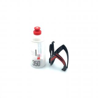 Elite Kit Ceo košík + láhev 350 ml (černá/červená)