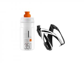 Elite Kit Ceo košík + láhev 350 ml (čirá/oranžová)
