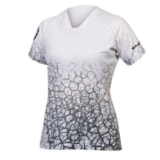 Endura SingleTrack Print triko dámské s krátkým rukávem (bílé) E3221WH Velikost: M