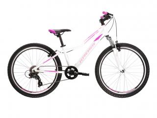 Kross LEA JR 1.0 SR (White/pink/violet) 2023 Velikost rámu: UNI, Průměr kol: 24 , Výška rámu: 31 cm / 12.2