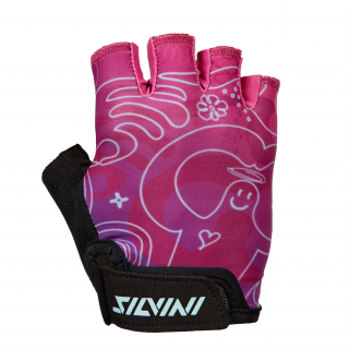 Silvini PUNTA rukavice dětské (černá/fuchsia) Velikost: 5—6