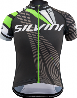 Silvini TEAM dětský dres (černá/zelená) Velikost: 122—128