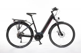 Voltera Low Step (černá / červená) 2024 Velikost rámu: UNI, Průměr kol: 28" (700C), Výška rámu: (18" = 46 cm)