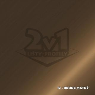 21x3,5x2 mm | Ukončovací profil ohýbateľný DĹŽKA: 250 cm, FARBA: 12 • Bronzový matný