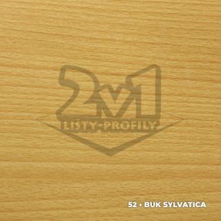 24,5x20 mm | Schodová hrana samolepiaca DĹŽKA: 270 cm, FARBA: 52 • Buk sylvatica