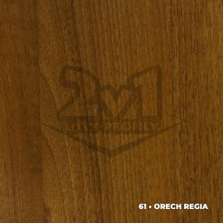 35x20x8 mm | Schodový profil DĹŽKA: 270 cm, FARBA: 61 • Orech regia