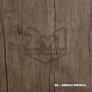 40x5 mm | Prechodový profil samolepiaci DĹŽKA: 90 cm, FARBA: 69 • Orech prisca