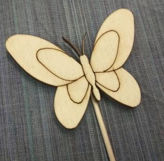 Dekorace do květníku - Motýlek