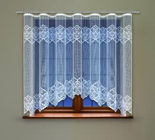 Kusová oblouková záclona Evelina bílá, 150x300 cm