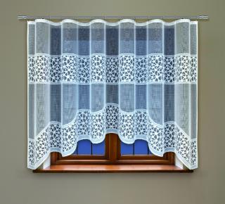 Moderní oblouková záclona Dana bílá, 160x450 cm