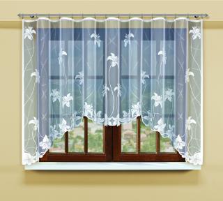 Moderní záclona do ložnice a obývacího pokoje Fatima bílá, 140x300 cm