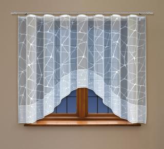 Oblouková kusová záclona Aurelie bílá, 160x300 cm