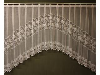 Oblouková záclona Amálie bílá, 120x300 cm