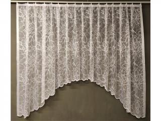 Oblouková záclona Iva bílá, 160x300 cm