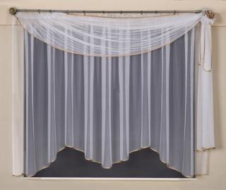 Tylová záclona Korfu - CI87057 bílá, 160x300 cm
