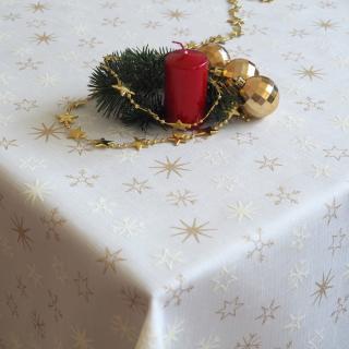 Vánoční ubrus - smetanový průměr 150 cm
