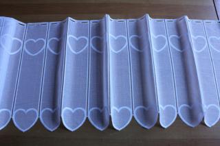 Vitrážová záclona 353820 bílá, 70 cm