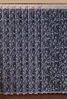 Vitrážová záclona Tiffany bílá, 35 cm