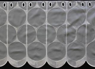 Voálová vitrážová záclona bílá, 60 cm