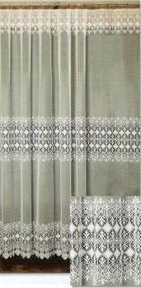 Záclona žakárová Boliwie bez barevného vzoru, bílá, 160 cm