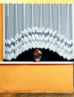 Záclona žakárová Klaudie oblouková záclona bílá, 145x310 cm