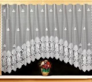 Záclona žakárová Patricie oblouková záclona bílá, 160x325 cm