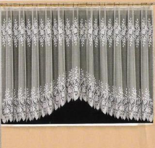 Záclona žakárová Tamiza oblouková záclona bílá, 160x320 cm