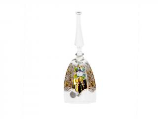Bohemia Crystal Bohemia Crystal broušené sklo, zvoneček zlacený 155mm. Brus klasik.
