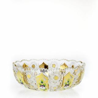 Bohemia Crystal broušená mísa zlacená 205mm