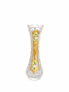 Bohemia Crystal broušená velká váza zlacená - 425mm