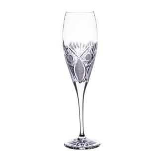 BOHEMIA CRYSTAL Broušené sklenice Fiona na šampaňské-flétny. 6 ks. Brus Paříž, 200 ml
