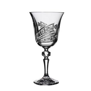Bohemia Crystal Broušené sklenice Laura na bílé víno. 6 ks. Brus kometa, 170 ml