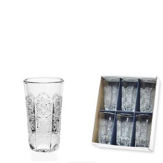 Bohemia Crystal Broušené sklenice na destiláty, likér, Bohemia Crystal panák rovný 30ml. 6 ks. brus Klasik.