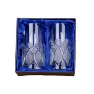 BOHEMIA CRYSTAL Broušené sklenice na vodu 2ks. Bohemia Crystal brus Paříž 380ml