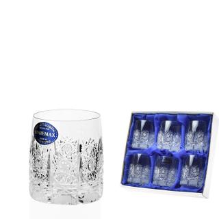 Bohemia Crystal Broušené sklenice Royal na likér, lihoviny panák nízký 60ml 6 ks. Brus klasik 500 PK