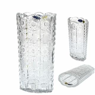 Bohemia Crystal luxusní dekorativní váza 230mm. Český křišťál, bohatý brus Klasik