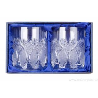 Bohemia Crystal sada 2 broušených sklenic na whisky. Brus Paříž.00 PK, 330 ml