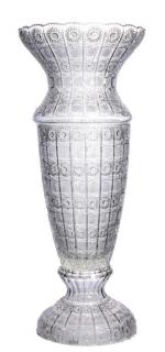 Broušená velká váza Bohemia Crystal 82C28/875mm. Klasický brus 500 PK.