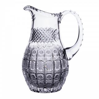 Broušený skleněný džbán s uchem Bohemia Crystal 31185/1300ml. Brus Klasik.