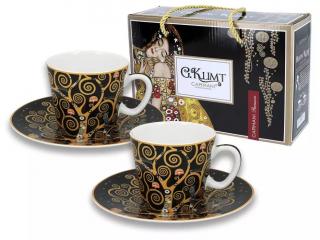 Carmani Přátelská souprava Gustav Klimt Strom života 2x šálek s podšálkem espresso 125ml